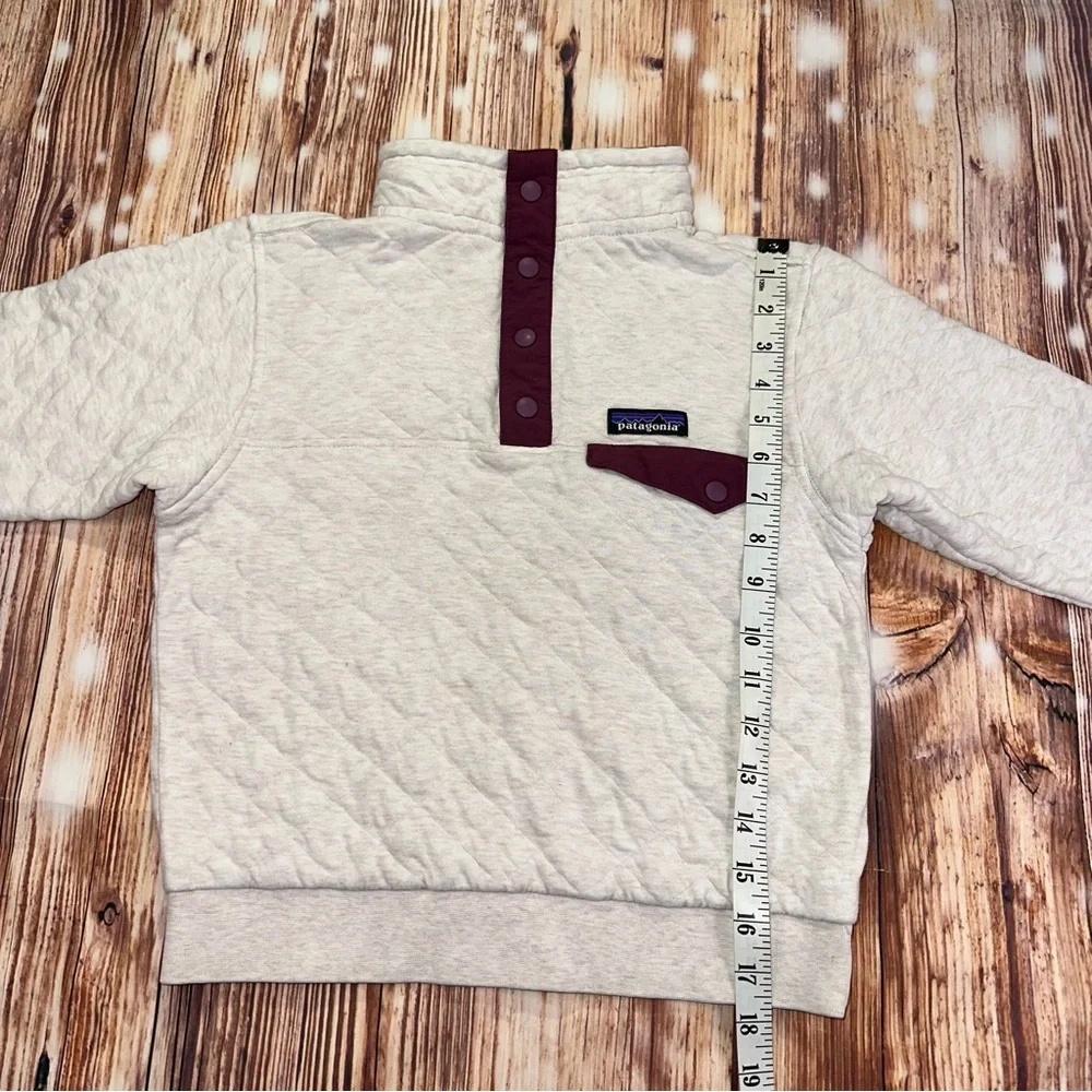 Patagonia  Organic Cotton Quilted Snap-T Pullover  Outdoor Girl’s Size Small